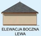 Elewacja projektu G223 garaż czterostanowiskowy z pomieszczeniami gospodarczymi - 2