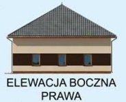 Elewacja projektu G223 garaż czterostanowiskowy z pomieszczeniami gospodarczymi - 3