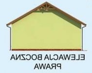 Elewacja projektu G221 garaż czterostanowiskowy z pomieszczeniami gospodarczymi - 3 - wersja lustrzana