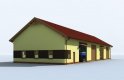 Projekt garażu G221 garaż czterostanowiskowy z pomieszczeniami gospodarczymi - wizualizacja 2
