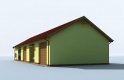 Projekt garażu G221 garaż czterostanowiskowy z pomieszczeniami gospodarczymi - wizualizacja 3