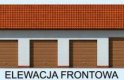 Projekt garażu G225 garaż czterostanowiskowy z pomieszczeniami gospodarczymi - elewacja 1