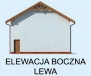 Elewacja projektu G225 garaż czterostanowiskowy z pomieszczeniami gospodarczymi - 2