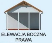 Elewacja projektu G225 garaż czterostanowiskowy z pomieszczeniami gospodarczymi - 3