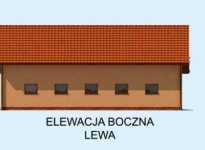 Elewacja projektu G226 garaż trzystanowiskowy z pomieszczeniami gospodarczymi - 2