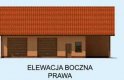 Projekt garażu G226 garaż trzystanowiskowy z pomieszczeniami gospodarczymi - elewacja 4