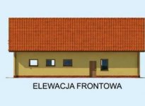 Elewacja projektu G231 garaż trzystanowiskowy z pomieszczeniami gospodarczymi - 1