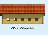 Elewacja projektu G231 garaż trzystanowiskowy z pomieszczeniami gospodarczymi - 3 - wersja lustrzana