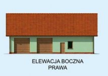 Elewacja projektu G232 garaż trzystanowiskowy z pomieszczeniem gospodarczym - 4