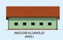 Projekt garażu G232 garaż trzystanowiskowy z pomieszczeniem gospodarczym - elewacja 3
