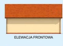 Elewacja projektu G243 garaż dwustanowiskowy - 1