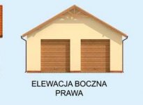 Elewacja projektu G243 garaż dwustanowiskowy - 4