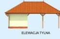 Projekt garażu G249 garaż jednostanowiskowy z wiatą - elewacja 3