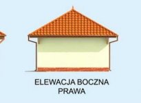 Elewacja projektu G249 garaż jednostanowiskowy z wiatą - 4