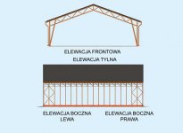 Elewacja projektu G263 Wiata garażowa - 1