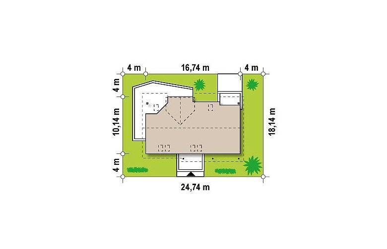 Projekt domu z poddaszem Z160 - Usytuowanie