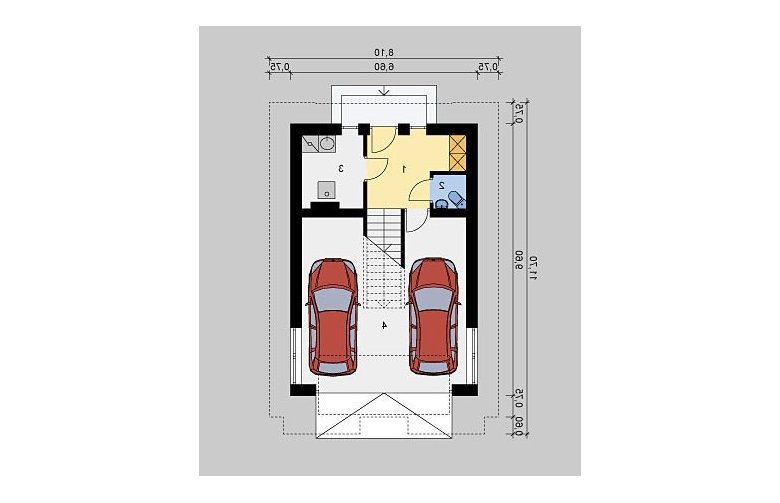 Projekt domu wielorodzinnego LK&841 - parter