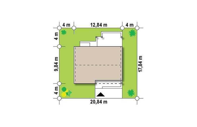 Projekt domu energooszczędnego Z251 - Usytuowanie