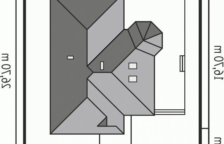 Projekt domu dwurodzinnego Weronika - Usytuowanie - wersja lustrzana