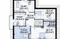 Projekt domu z poddaszem Z275 - rzut poddasza
