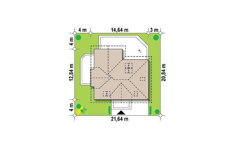 Projekt domu z poddaszem Z275 - Usytuowanie