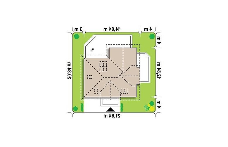 Projekt domu z poddaszem Z275 - Usytuowanie - wersja lustrzana