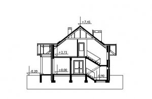 Przekrój projektu Mały Dworek