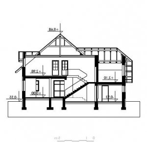 Przekrój projektu Szymon-2 w wersji lustrzanej