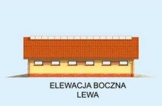 Elewacja projektu Bi1 - Obora na 22 krowy Budynek inwentarski - 3