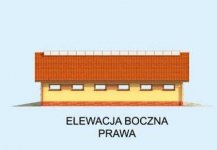 Elewacja projektu Bi1 - Obora na 22 krowy Budynek inwentarski - 4