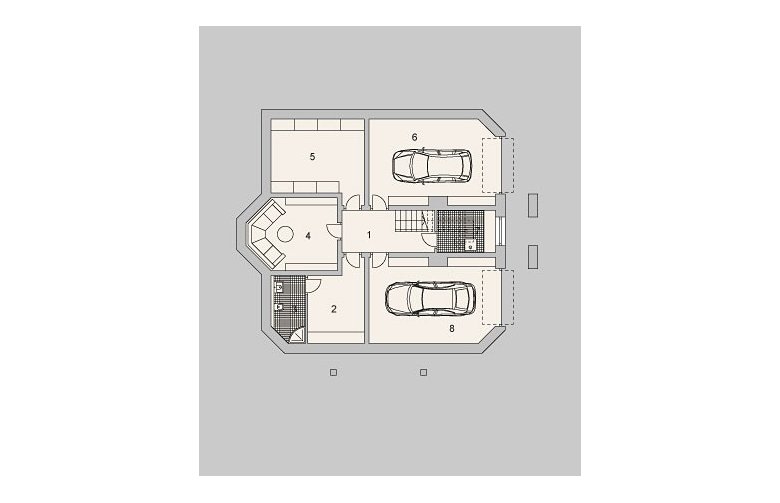 Projekt domu wielorodzinnego LK&1042 - piwnica