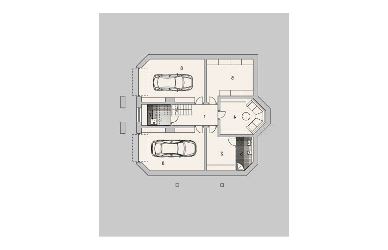 Projekt domu wielorodzinnego LK&1042 - piwnica