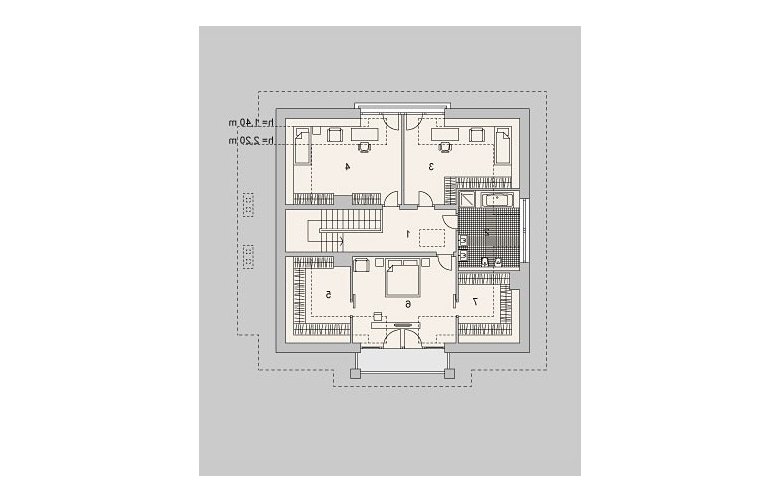 Projekt domu wielorodzinnego LK&1042 - poddasze