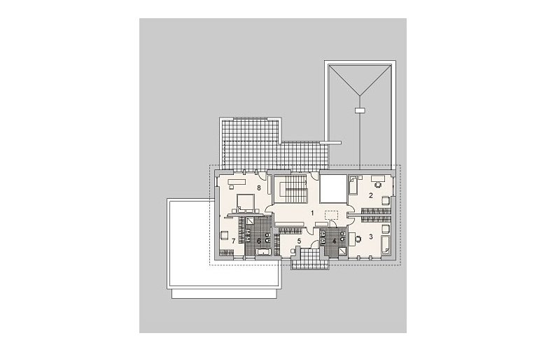 Projekt domu szkieletowego LK&1041 - piętro