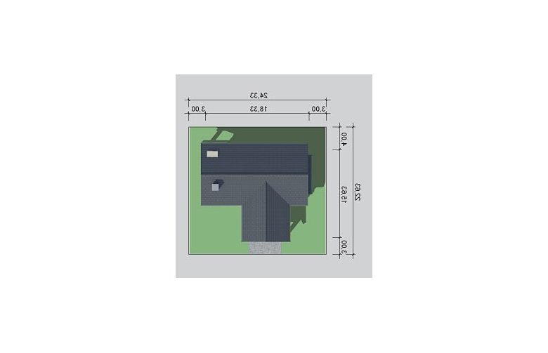 Projekt domu dwurodzinnego LK&1036 - Usytuowanie - wersja lustrzana