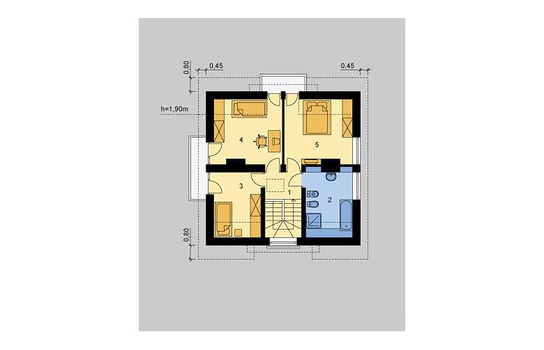 Projekt domu wolnostojącego LK&314 - poddasze