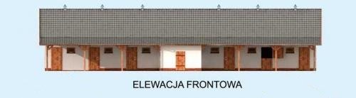 Elewacja projektu S43 Stajnia dla koni - 6 boksów - 1