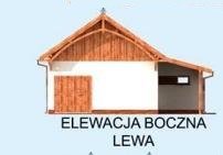 Elewacja projektu S43 Stajnia dla koni - 6 boksów - 2