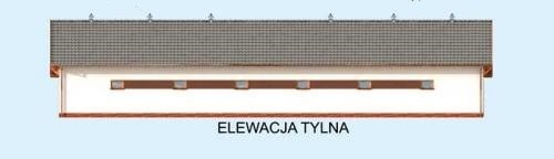 Elewacja projektu S43 Stajnia dla koni - 6 boksów - 4