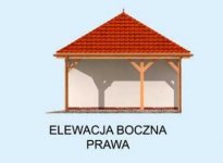 Elewacja projektu G266 garaż jednostanowiskowy z wiatą - 4