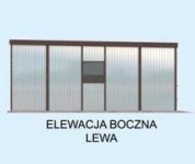 Elewacja projektu GB4 projekt garażu jednostanowiskowego z pomieszczeniem gospodarczym - 2