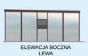 Projekt garażu GB4 projekt garażu jednostanowiskowego z pomieszczeniem gospodarczym - elewacja 2