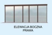 Elewacja projektu GB4 projekt garażu jednostanowiskowego z pomieszczeniem gospodarczym - 4