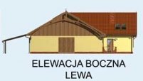 Elewacja projektu S23 z bali drewnianych - 9 boksów - 3