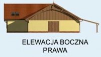 Elewacja projektu S23 z bali drewnianych - 9 boksów - 4