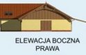 Projekt budynku gospodarczego S23 z bali drewnianych - 9 boksów - elewacja 4