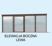 Elewacja projektu GB7 projekt garażu blaszanego dwustanowiskowego z pomieszczeniem gospodarczym - 2