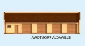 Elewacja projektu G268 garaż czterostanowiskowy z pomieszczeniem gospodarczym - 1 - wersja lustrzana