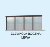 Elewacja projektu GB8 projekt garażu blaszanego trzystanowiskowego - 2