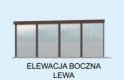 Projekt garażu GB8 projekt garażu blaszanego trzystanowiskowego - elewacja 2